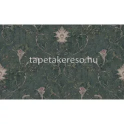   Parato Eterna vlies, vinyl anyagú zöld, arany, csillámos, mályva színű indamintás, barokk modern tapéta