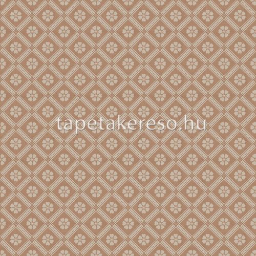 Boras New Heritage vlies anyagú barna, beige színű geometriai, virágos romantikus tapéta