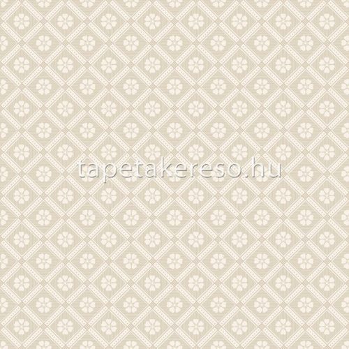 Boras New Heritage vlies anyagú beige színű geometriai, virágos romantikus tapéta