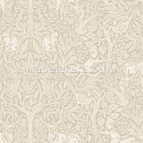Boras New Heritage vlies anyagú beige, barna színű fás, állatos, madaras romantikus tapéta