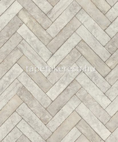Rasch Factory 5 vlies, vinyl anyagú szürke, beige színű kőmintás, chevron modern, industrial tapéta