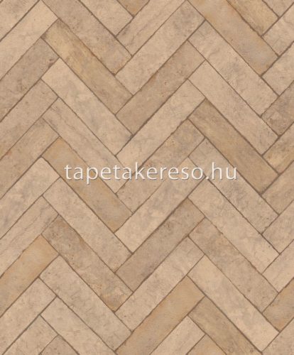 Rasch Factory 5 vlies, vinyl anyagú barna színű kőmintás, chevron modern, industrial tapéta
