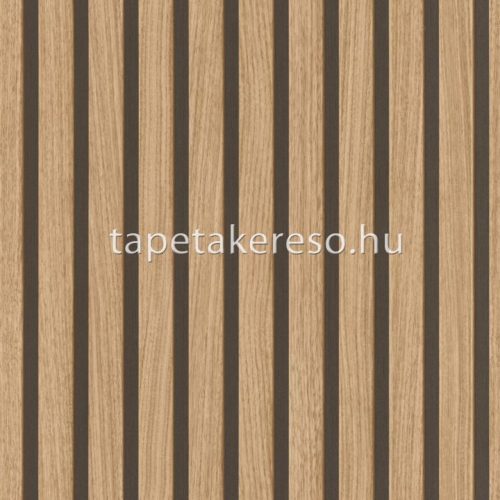 Rasch Factory 5 vlies, vinyl anyagú barna, fekete színű csíkos, famintás, lamella modern, industrial tapéta