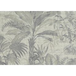   Jannelli & Volpi Forest vlies, vinyl anyagú szürke, beige színű leveles, szövethatású modern tapéta