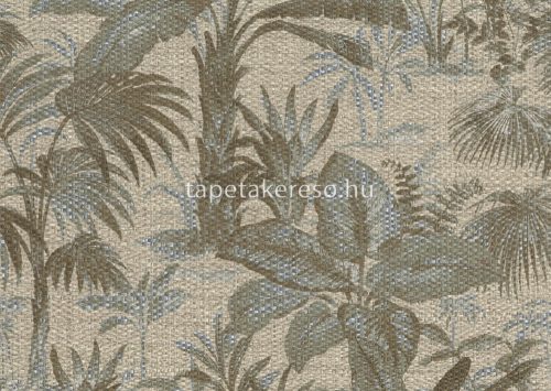 Jannelli & Volpi Forest vlies, vinyl anyagú barna, beige, szürke színű leveles, szövethatású modern tapéta