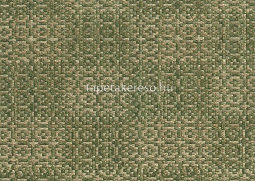 Jannelli & Volpi Forest vlies, vinyl anyagú beige, zöld színű kockás, szövethatású modern tapéta