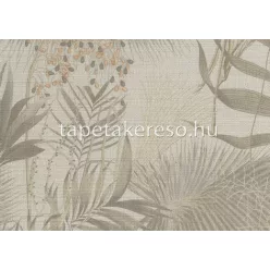   Jwall Straw vlies, vinyl anyagú beige, homok, barna színű növényes, leveles, struktúrált modern tapéta