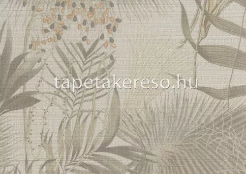 Jwall Straw vlies, vinyl anyagú beige, homok, barna színű növényes, leveles, struktúrált modern tapéta
