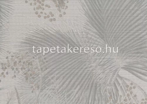 Jwall Straw vlies, vinyl anyagú szürke, barna színű növényes, leveles, struktúrált modern tapéta