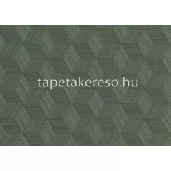   Jwall Straw vlies, vinyl anyagú türkiz, arany színű 3d, geometriai, struktúrált modern tapéta