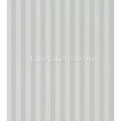   Rasch Trianon XIII vlies, vinyl anyagú fehér, ezüst színű csíkos, textilhatású klasszikus tapéta
