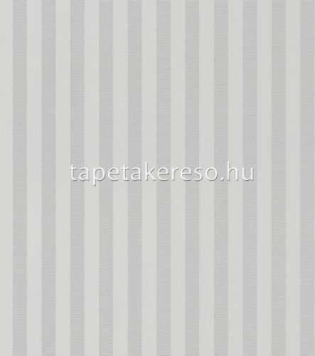 Rasch Trianon XIII vlies, vinyl anyagú fehér, ezüst színű csíkos, textilhatású klasszikus tapéta