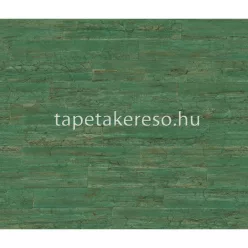   Rasch Curiosity vlies, vinyl anyagú zöld színű repedezett, famintás modern, natural tapéta