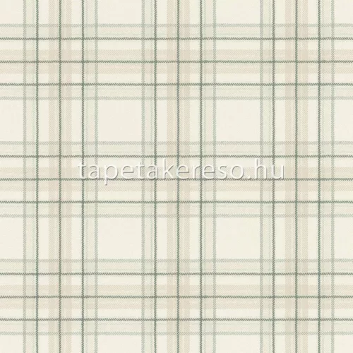 Rasch Curiosity vlies, vinyl anyagú fehér, zöld, beige színű kockás modern, natural tapéta