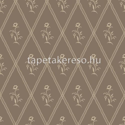 Boras Swedish Grace vlies anyagú barna, beige színű geometriai, virágos, absztrakt romantikus tapéta