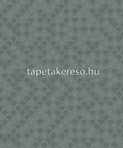 Boras Swedish Grace vlies anyagú zöld színű pikkelyes, geometriai romantikus tapéta