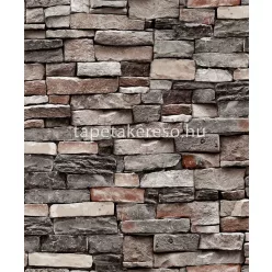   VaVex Vavex 2025 papír, vinyl anyagú szürke, barna színű kőmintás, 3d modern tapéta
