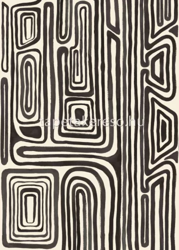 Rasch Magic Walls by Rasch vlies anyagú beige, fekete színű vonalas modern poszter
