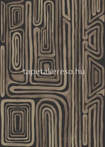 Rasch Magic Walls by Rasch vlies anyagú barna, fekete színű vonalas modern poszter