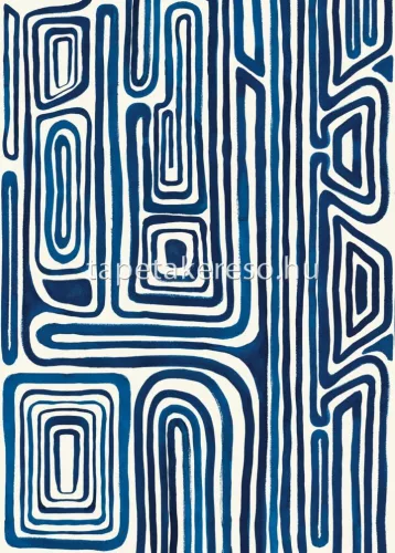 Rasch Magic Walls by Rasch vlies anyagú kék, fehér színű vonalas modern poszter