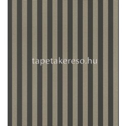   Rasch Trianon XIII vlies, vinyl anyagú fekete, arany színű csíkos, textilhatású klasszikus tapéta
