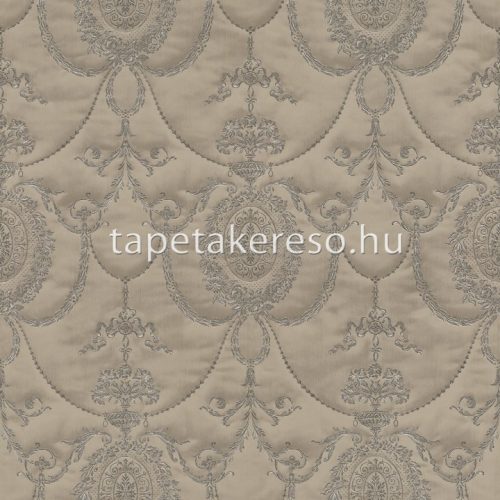 Rasch Trianon XIII vlies, vinyl anyagú homok, szürke színű barokk, textilhatású klasszikus tapéta