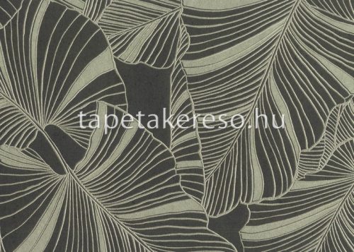 Jannelli&Volpi 503 Botanical vlies anyagú fekete, beige, csillámos színű leveles modern tapéta