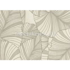   Jannelli&Volpi 503 Botanical vlies anyagú beige, barna, csillámos színű leveles modern tapéta