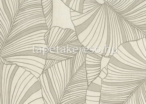 Jannelli&Volpi 503 Botanical vlies anyagú beige, barna, csillámos színű leveles modern tapéta