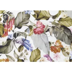   Jannelli&Volpi 503 Botanical vlies anyagú fehér, zöld, kék, piros színű állatos, növényes modern tapéta