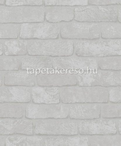 Marburg Sand and Stones vlies, vinyl anyagú szürke színű 3d, téglamintás indusztriális tapéta