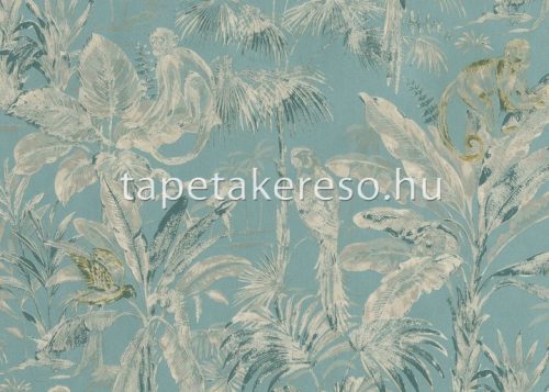 Jannelli&Volpi 503 Botanical vlies anyagú zöld, beige színű állatos, növényes modern tapéta