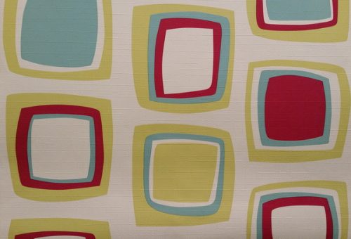 Caselio, papír, vinyl, kockás, geometriai, ifjúsági,  fehér, zöldm, pink színű, közép 