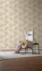 Rasch Schöner Wohnen Cosy Living vinyl, vlies anyagú fehér, barna színű leveles Modern tapéta