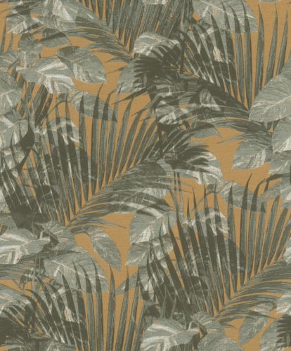 Rasch Schöner Wohnen Cosy Living vinyl, vlies anyagú zöld, barna színű leveles Modern tapéta