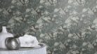 Rasch Schöner Wohnen Cosy Living vinyl, vlies anyagú fekete, zöld, fehér színű leveles Modern tapéta