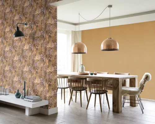 Rasch Schöner Wohnen Cosy Living vinyl, vlies anyagú barna színű textilhatású Modern tapéta