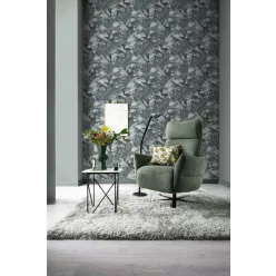   Rasch Schöner Wohnen Cosy Living vinyl, vlies anyagú türkiz színű textilhatású Modern tapéta