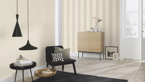 Rasch Schöner Wohnen Cosy Living vinyl, vlies anyagú beige színű textilhatású Modern tapéta