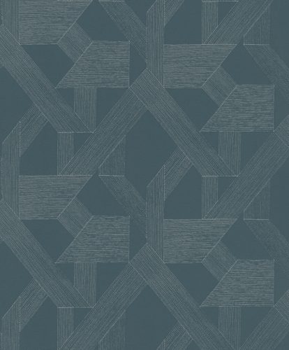 Rasch Schöner Wohnen Cosy Living vinyl, vlies anyagú kék, ezüst színű geometriai Modern tapéta