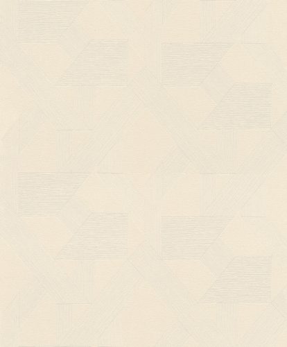 Rasch Schöner Wohnen Cosy Living vinyl, vlies anyagú beige, fehér színű geometriai Modern tapéta