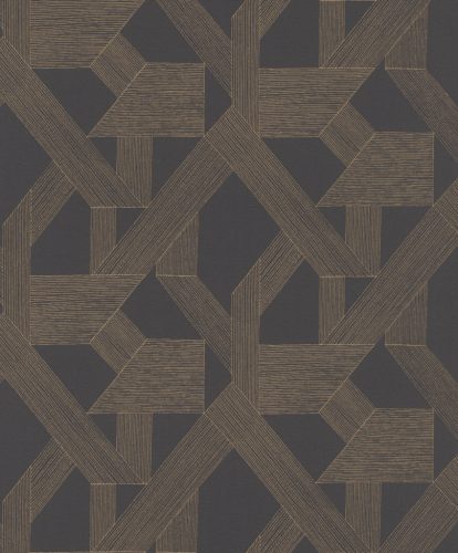 Rasch Schöner Wohnen Cosy Living vinyl, vlies anyagú fekete, barna színű geometriai Modern tapéta