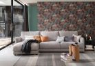 Rasch Schöner Wohnen Cosy Living vinyl, vlies anyagú piros, sárga, türkiz, fekete, mályva színű leveles Modern tapéta
