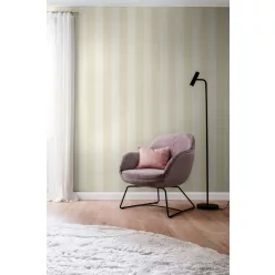  Rasch Schöner Wohnen Cosy Living vinyl, vlies anyagú fehér, beige színű csíkos Modern tapéta