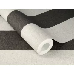   Rasch Schöner Wohnen Cosy Living vinyl, vlies anyagú szürke, fekete színű csíkos Modern tapéta