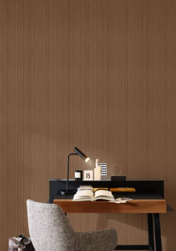 Rasch Schöner Wohnen Cosy Living vinyl, vlies anyagú barna színű 3d, bambusz, csíkos Modern tapéta
