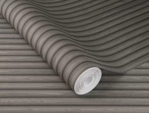 Rasch Schöner Wohnen Cosy Living vinyl, vlies anyagú szürke színű 3d, bambusz, csíkos Modern tapéta