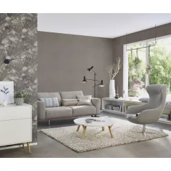   Rasch Schöner Wohnen Cosy Living vinyl, vlies anyagú szürke, barna színű márványos Modern tapéta