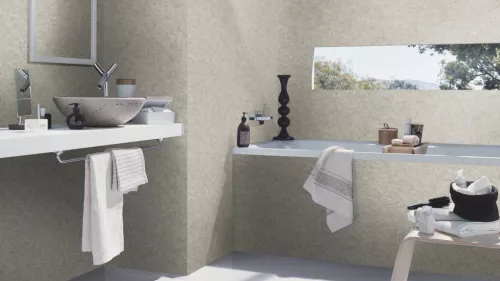 Rasch Schöner Wohnen Cosy Living vinyl, vlies anyagú szürke, barna színű márványos Modern tapéta