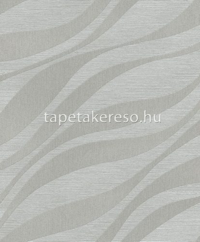 Rasch Sky Lounge vlies, vinyl anyagú szürke, ezüst színű hullámos modern tapéta